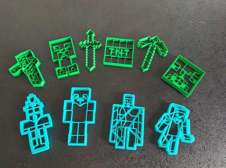 Minecraft zestaw foremek do ciastek pierników + brelok gratis