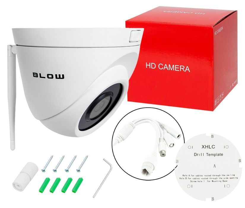 Zewnętrzna kamera kopułowa IP WiFi 5MP detekcja ruchu BLOW 77-793#