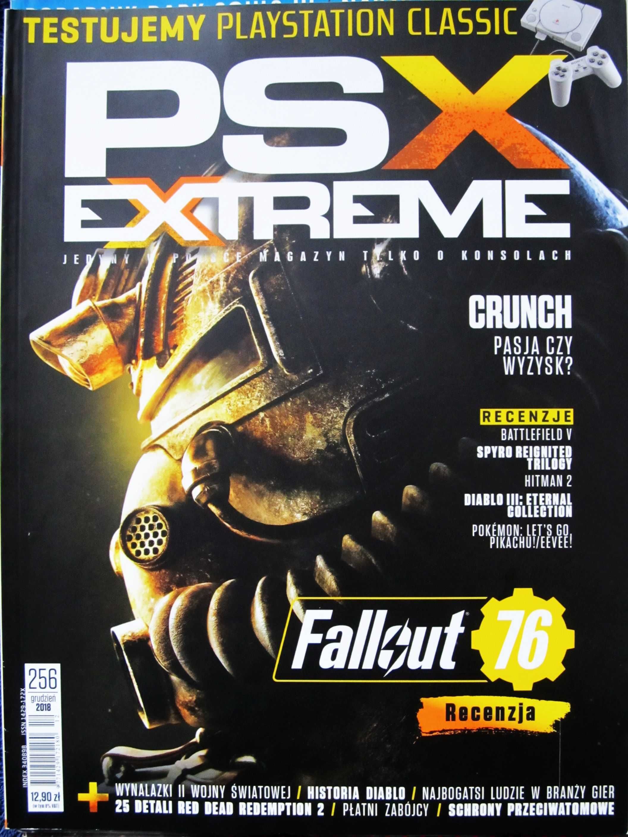 PSX Extreme 256 grudzień 2018 Crunch,Fallout,Battlefield V,Diablo III