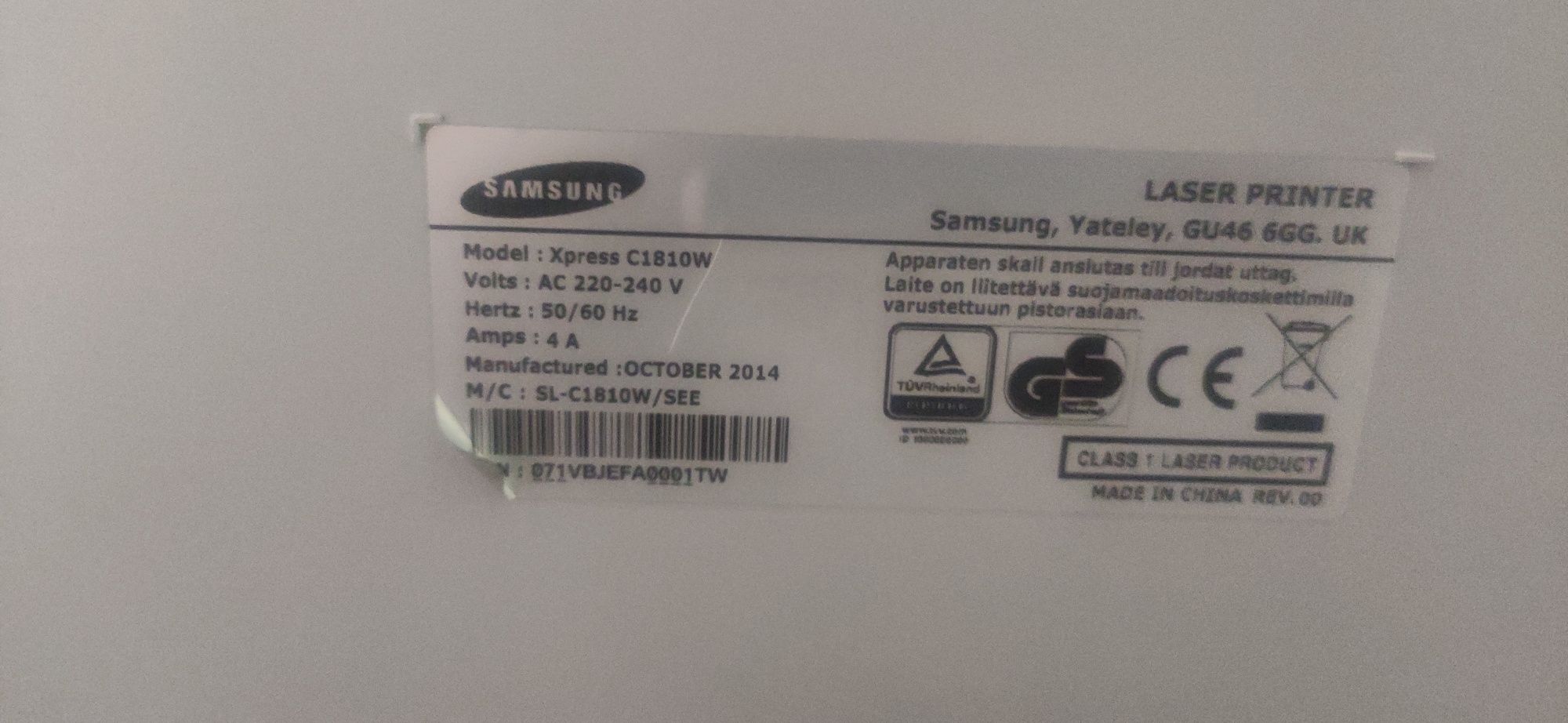 Принтер Samsung Xpress C1810W