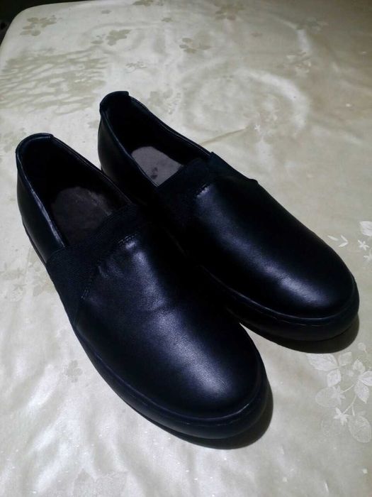 Ботинки Слипоны на высокой подошве из натуральной кожы (Осень-Зима)