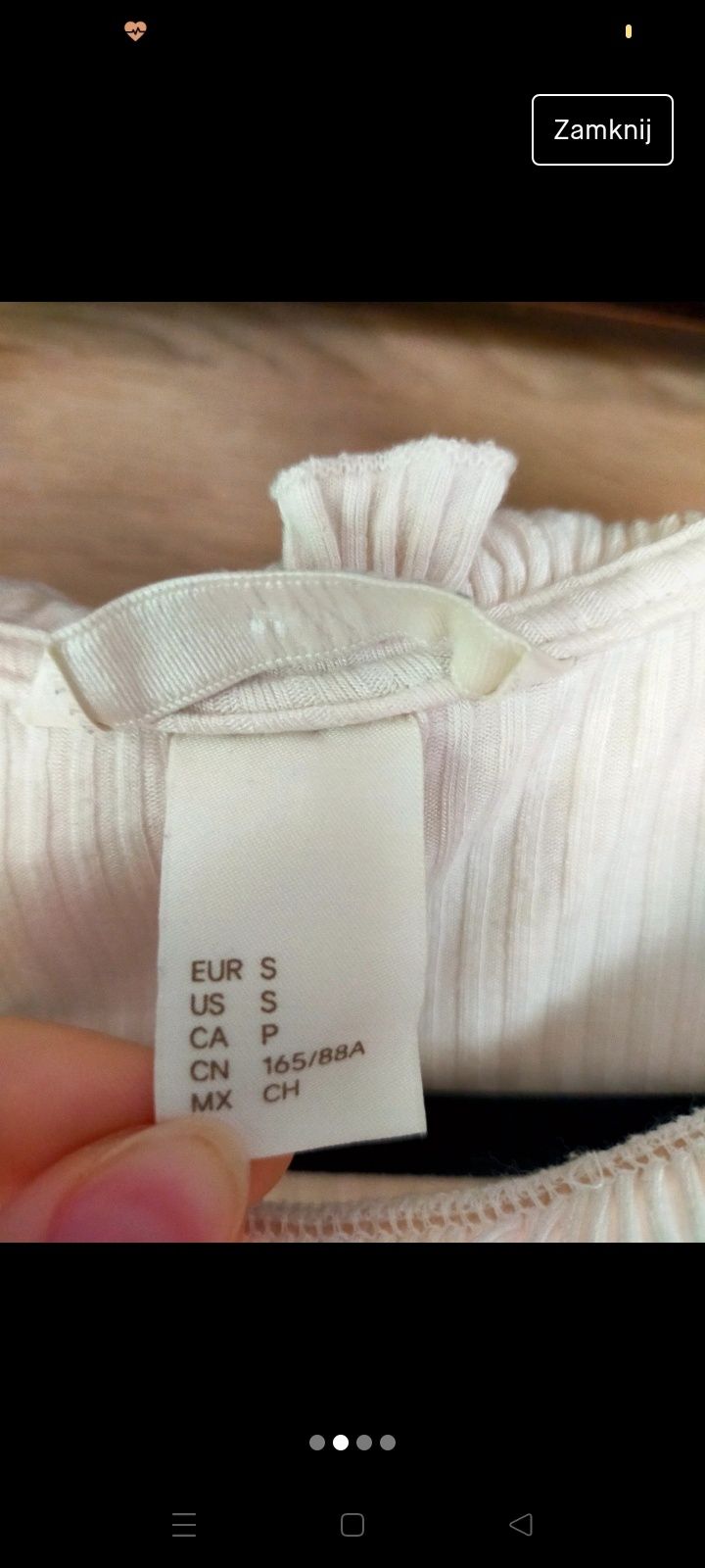 Biała bluzka 94% wiskoza H&M