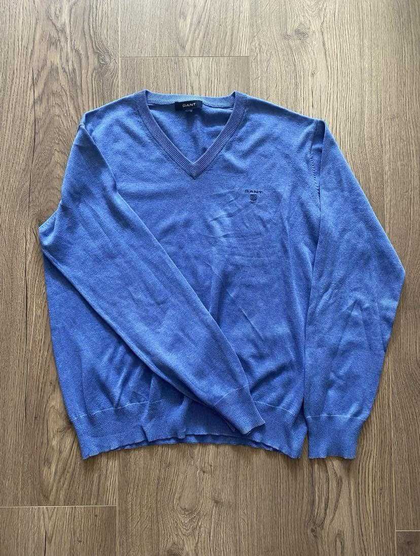 Sweter niebieski gant