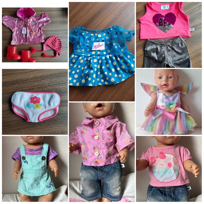 Комплект набор одежда для кукол пупса Беби борна комбинезон шапка