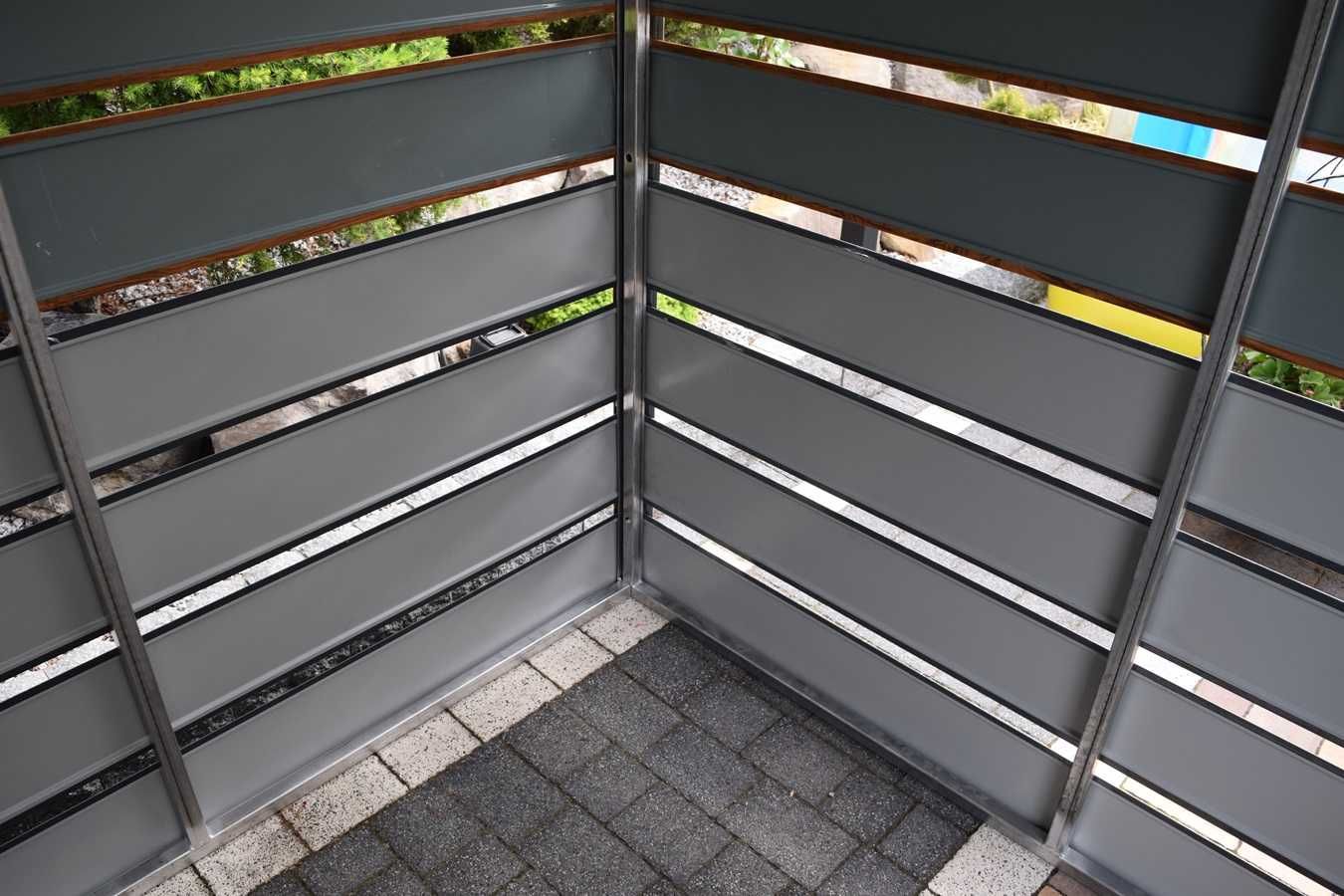Nowoczesna - Wiata śmietnikowa 2x2m - kosz na śmieci - wiata na śmieci