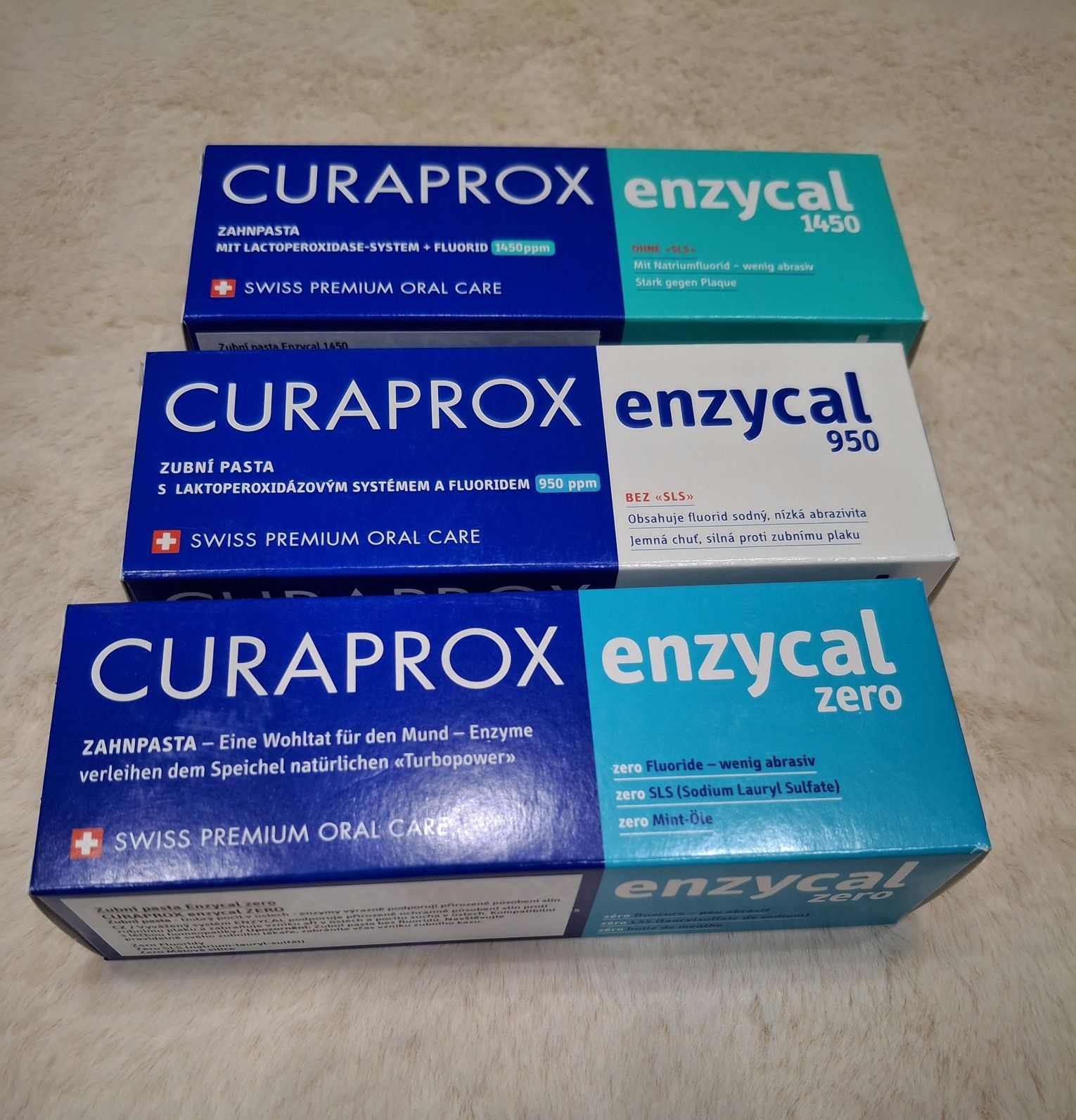 Зубні пасти Curaprox  enzycal zero,950,1450 75ml