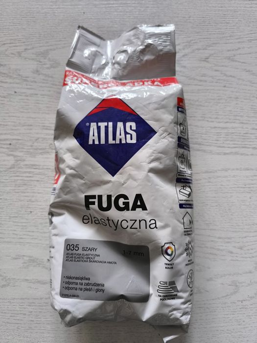 Nowa fuga elastyczna szara 035 Atlas