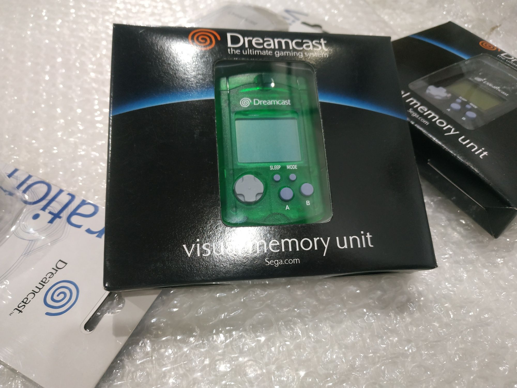 Sega Dreamcast VMU Cartão Memória + Vibration Pack Novo Original