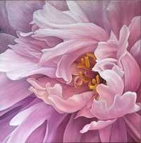Квіти рожева картина масло півонія пион