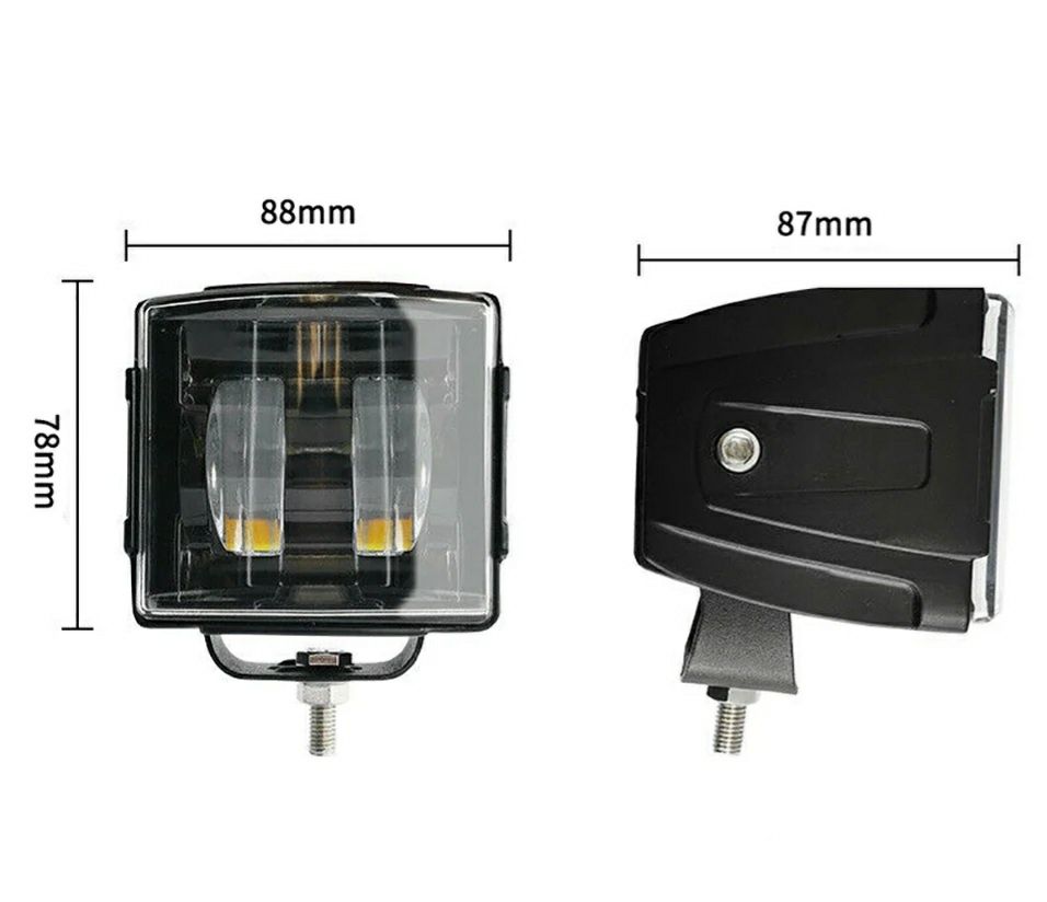 Дополнительная фара с СТГ Белый и Жёлтый LED 30W LED противотуманка