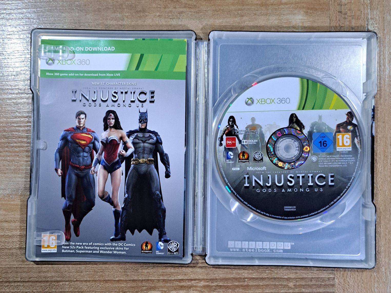 Injustice Gods Among US Collector's Edition Steelbook  xbox 360 PL