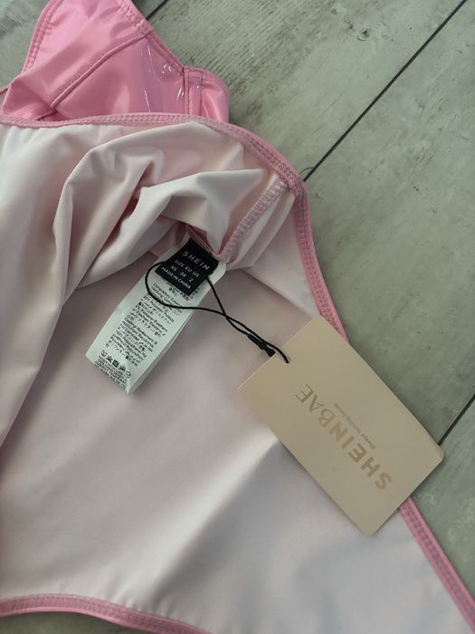 Body mocno wycięte różowe XS nowe Shein