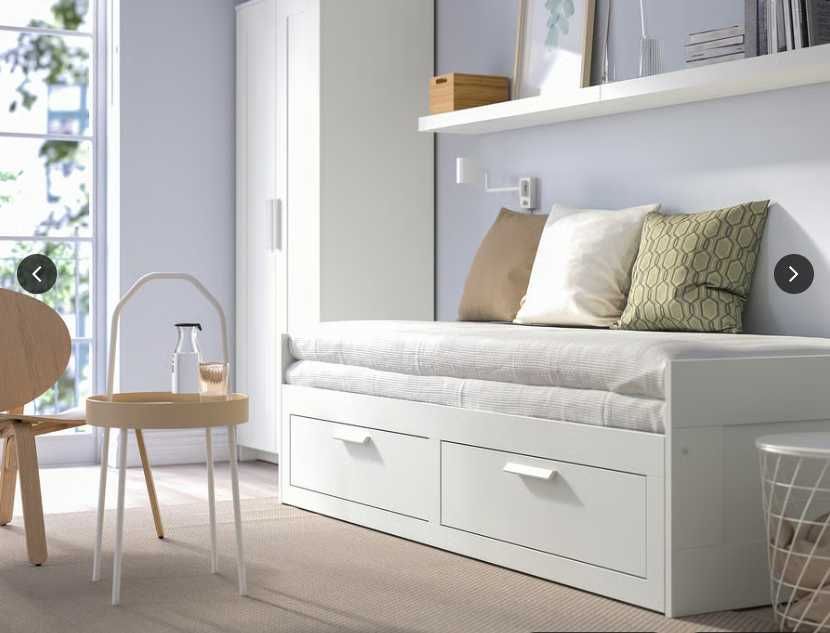 Cama Dupla BRIMNES + Colchões, com gavetão e gavetas arrumação