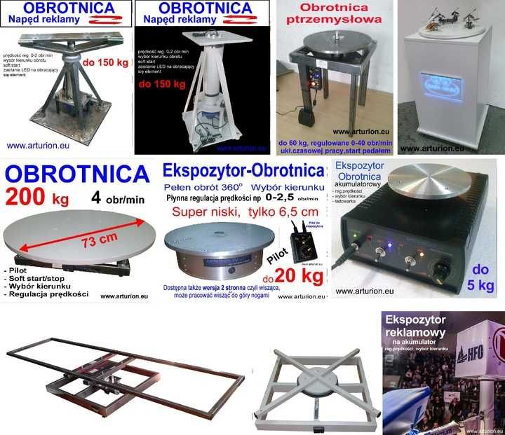 Ekspozytor - Obrotnica - Kawalet - Napęd reklamy do 8 kg