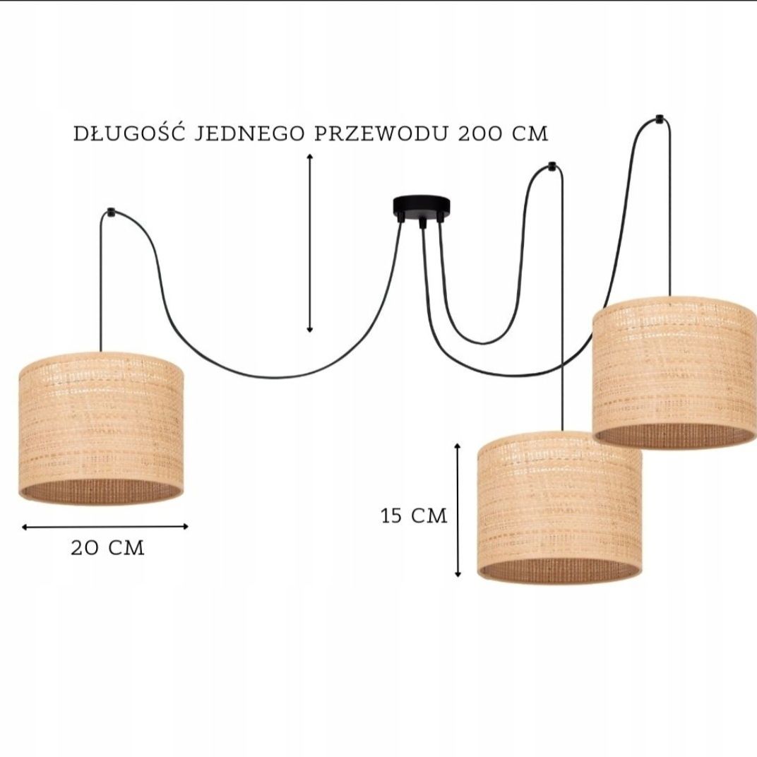 Lampa wiszaca  trzy zrodla . Nowa