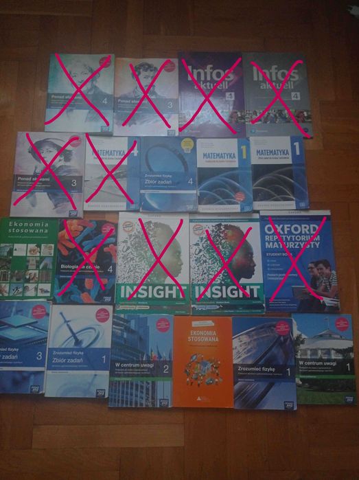 Sprzedam podręczniki i zbiory zadań do liceum i technikum