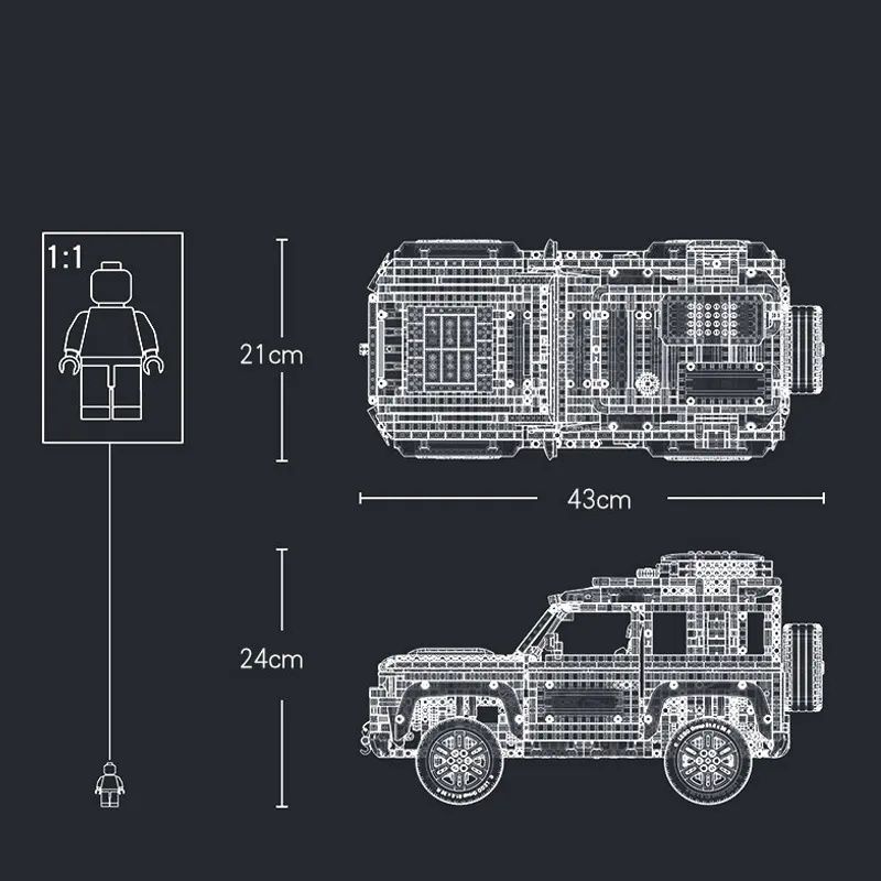 Set Lego carro / Land Rover classic defender 90