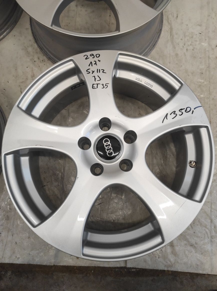 290 Felgi aluminiowe AUDI R 17 5x112 Bardzo Ładne