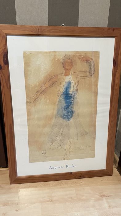 Auguste Rodin plakat litografia offsetowa w ramie
