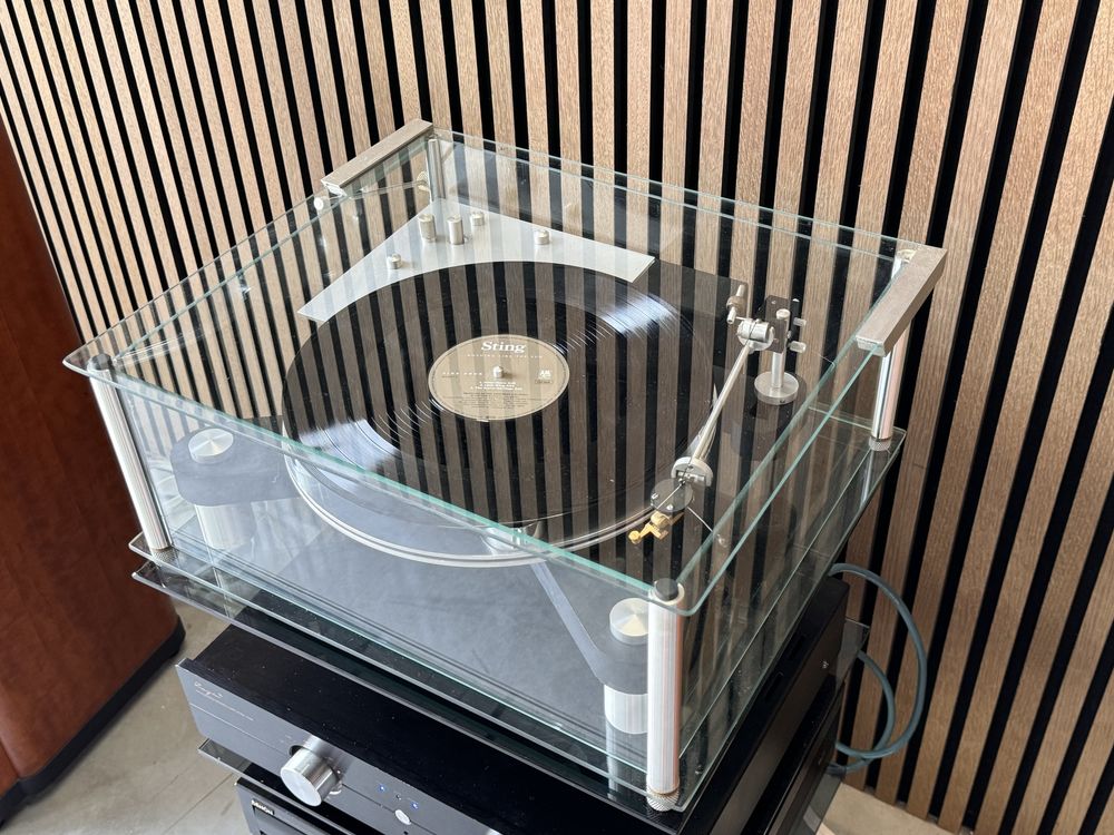 Gramofon Transcripton unikatowy transrotor szklo aluminium manualny