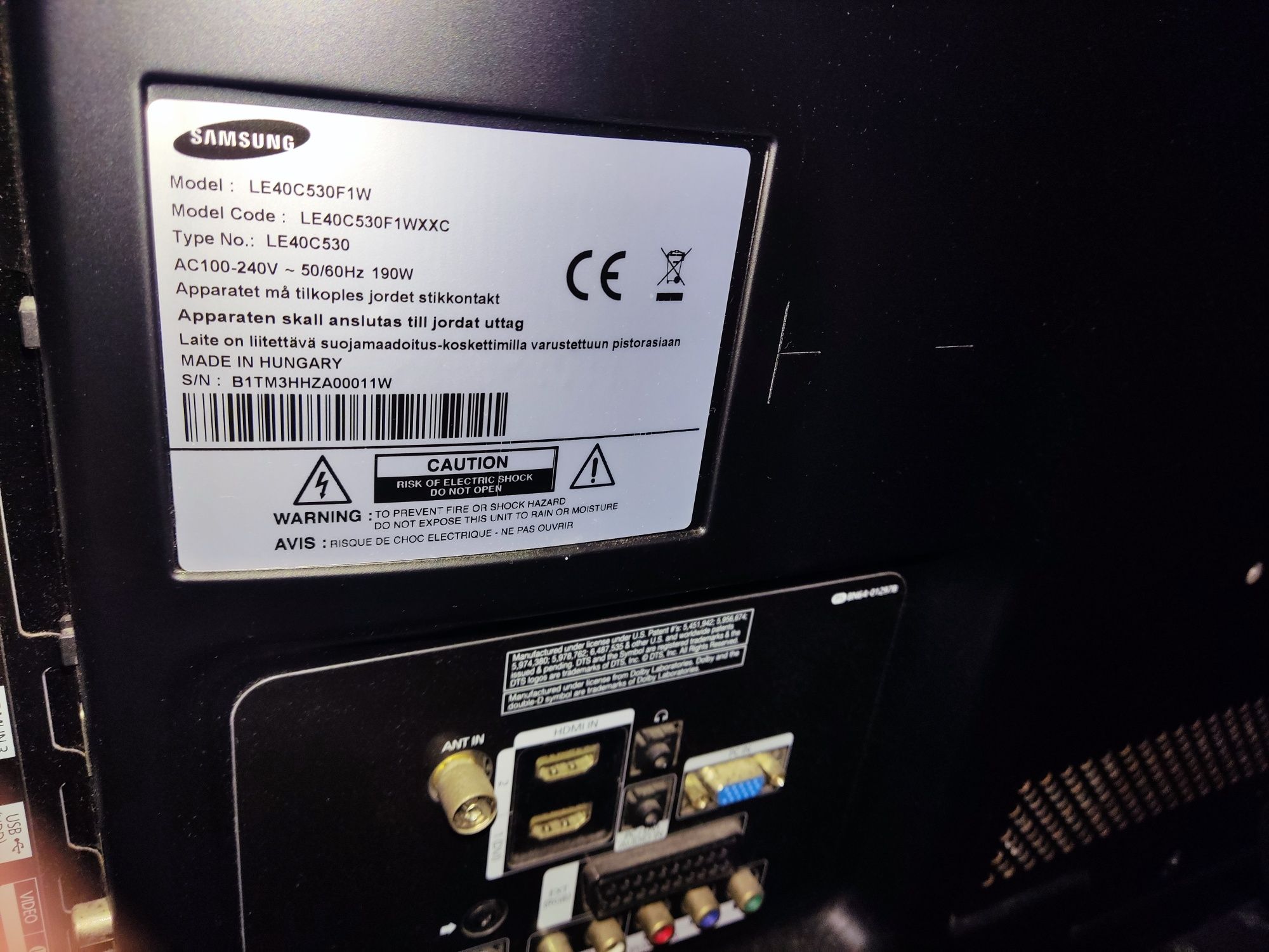 Vendo TV Samsung 40"