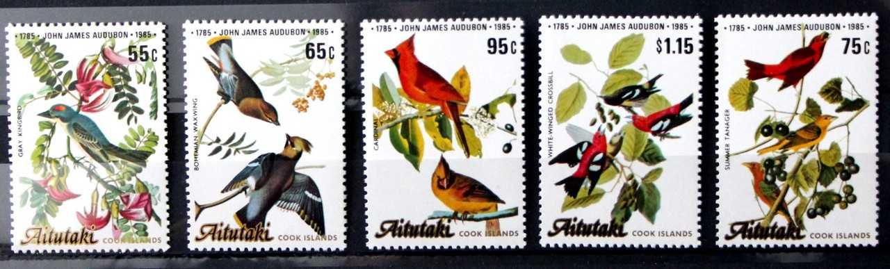 Aitutaki znaczki z ptakami