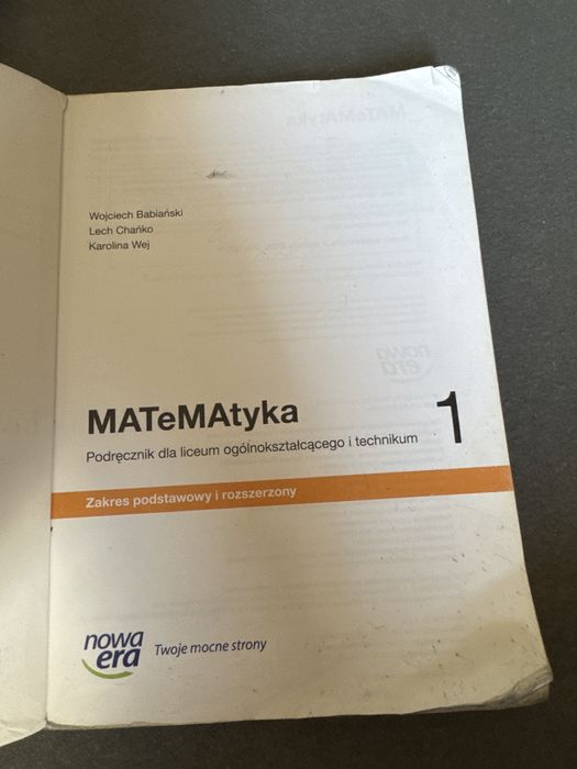 Matematyka 1 liceum technikum nowa era