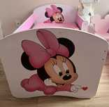 2 łóżka 140x70 z materacem dla dziewczynek z minnie mouse
