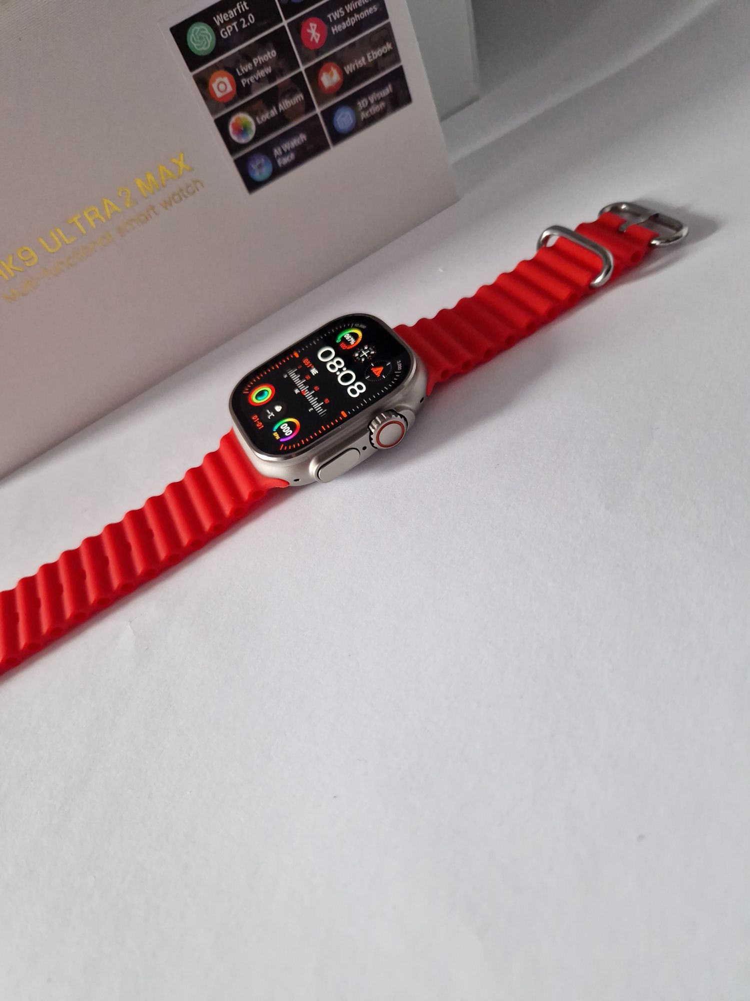 Watch hk9 ultra 2 max, pelny komplet dwa paski nowy