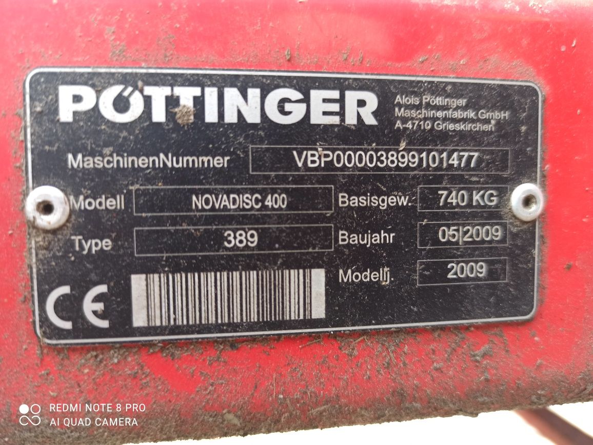 Pottinger novadisc 400 claas disco 3100