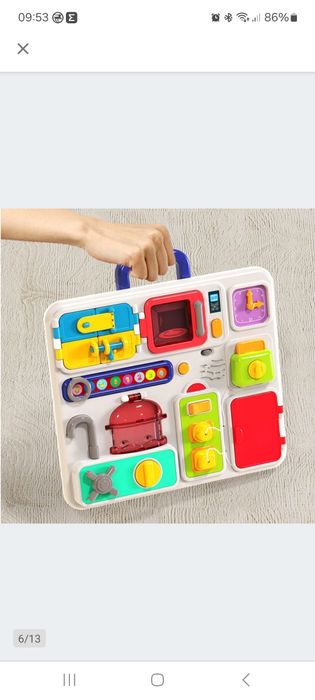 Tablica Manipulacyjna Sensoryczna Montessori XXL Edukacyjna Kuchnia