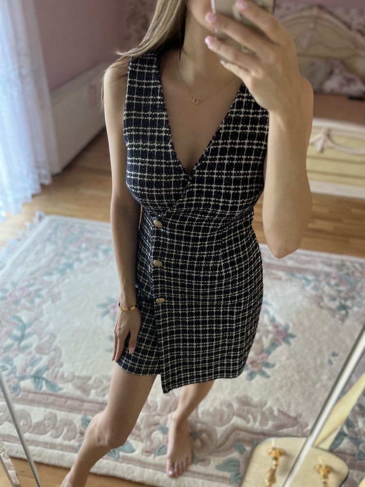 Sukienka Mohito tweed tweedowa Zara mango