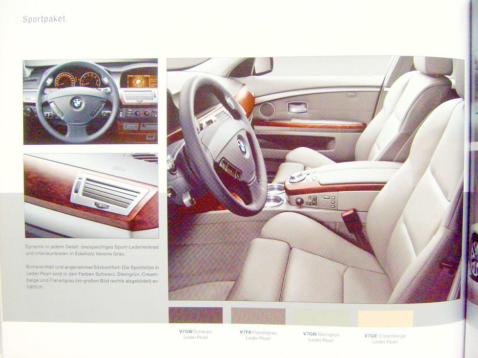 BMW 7 E65 2003 - bardzo obszerny prospekt - 126 stron ! stan BDB !