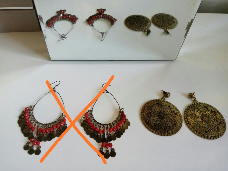 Brincos (vários pares) Pedra dura e outras marcas