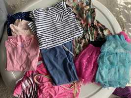 Zestaw letnich ubrań dla dziewczynki 116 kostium sukienka modne