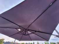 Parasol ogrodowy solidny duzy 3x3m z obciaznikami