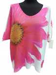 Sweter Bluzka Różowy Kwiat-Kimono Biust 140Cm
