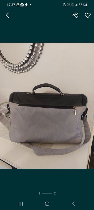 Siwa siwo Czarna torba junama diamond oryginalna ekoskóra z materiałem