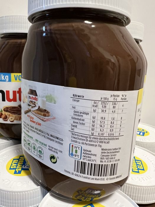 Nutella z Niemiec 2 kg 2 sloiki