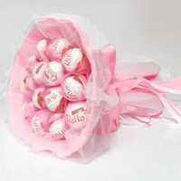 Букет з цукерок Рафаелло 15 рожевий(4169)