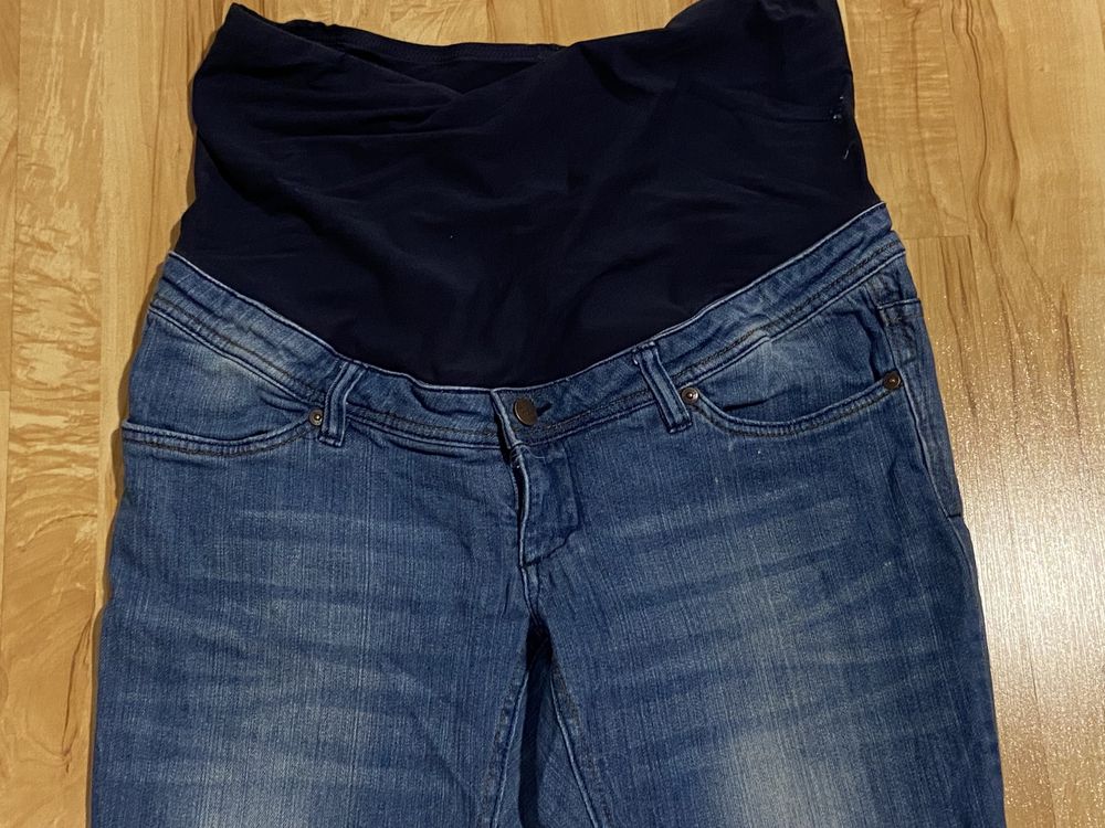 Bpc r XL 42 niebieskie ciążowe spodnie jeasny dżinsy  Vintage