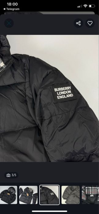 ‼️ХІТ СЕЗОНУ‼️ Пуховик Burberry (курточка зимова пухан барбері)
