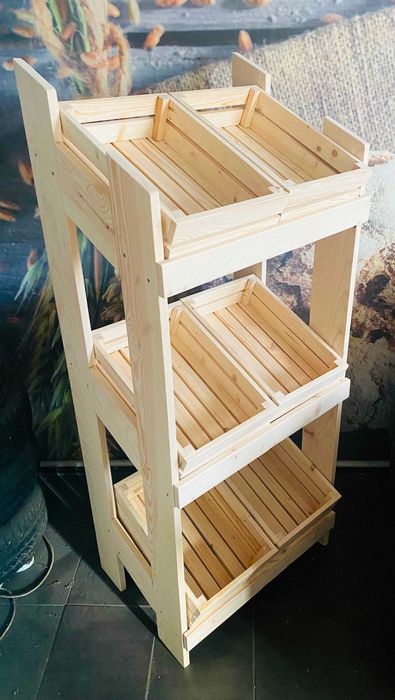 Regał / Ekspozytor na warzywa i owoce do sklepu lub domowej spiżarni