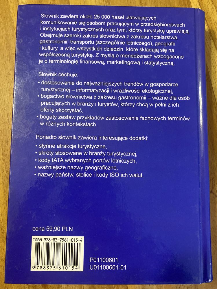 Słownik turystyki i hotelarstwa. Ewa Dziedzic