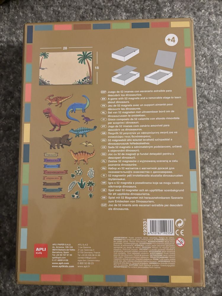 Magnetyczne puzzle dinozaury