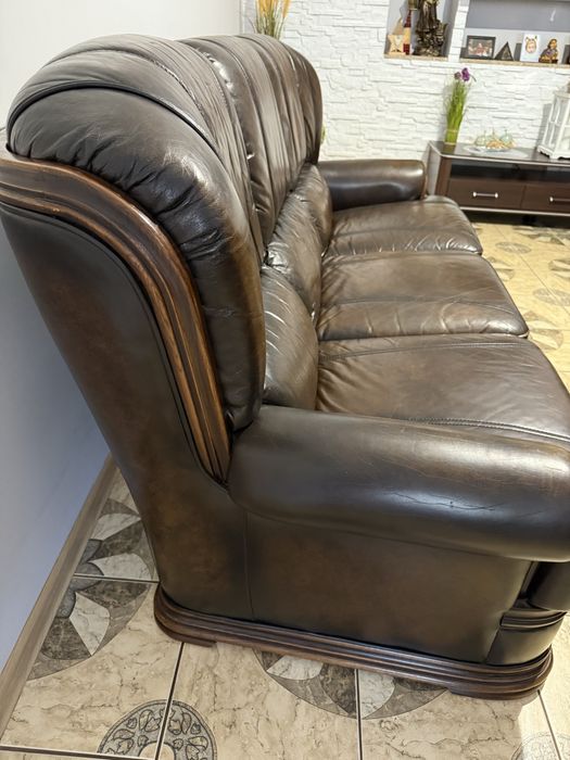 Kanapa i fotele ze skóry