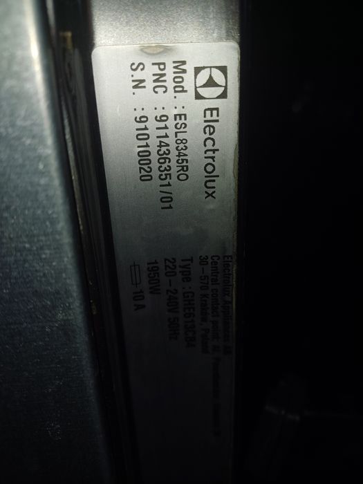 Wyposażenie zmywarki Electrolux