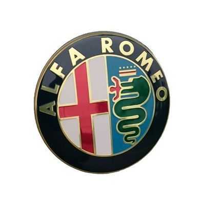 Emblemat Logo Znaczek Alfa Romeo 74mm Złoty