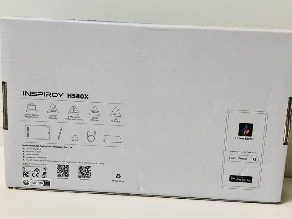 Новий Графічний планшет Huion Inspiroy H580X