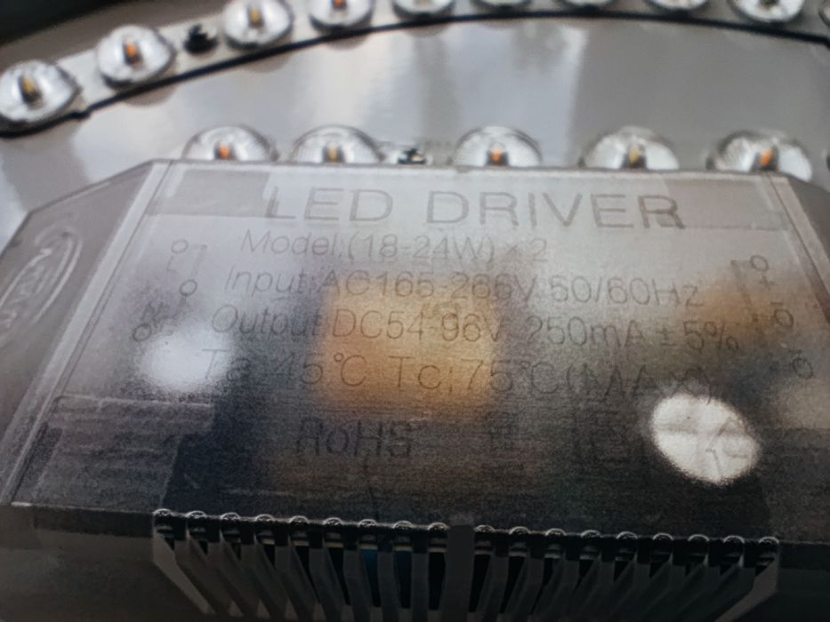 Lampa plafon LED z pilotem 39cm.